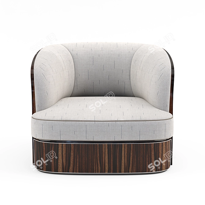 Luxury Bentley Home Bampton Armchair 3D model image 3