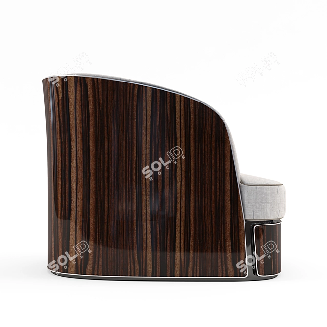 Luxury Bentley Home Bampton Armchair 3D model image 4