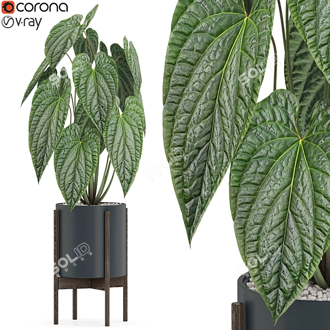 Botanical Oasis: 518 Greenery Selection 3D model image 1