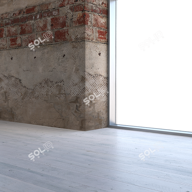 Seamless Plaster Wall Texture 3D model image 4