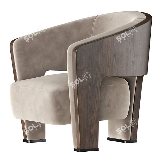 Modern Marelli CHLOE Armchair 3D model image 1