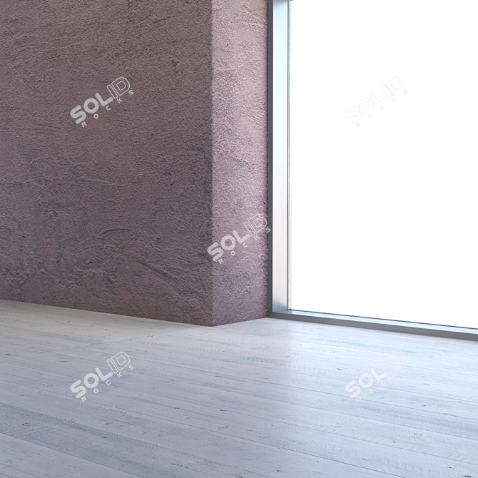 Seamless Plaster Texture Kit 3D model image 4