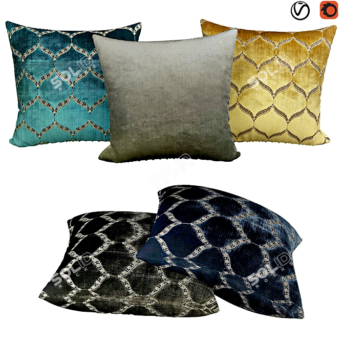 Versatile Decorative Pillows | No. 074 3D model image 1