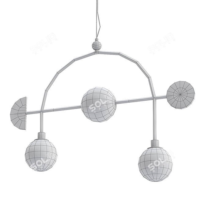 Minimalist Pendant Light: SPACE 3D model image 2