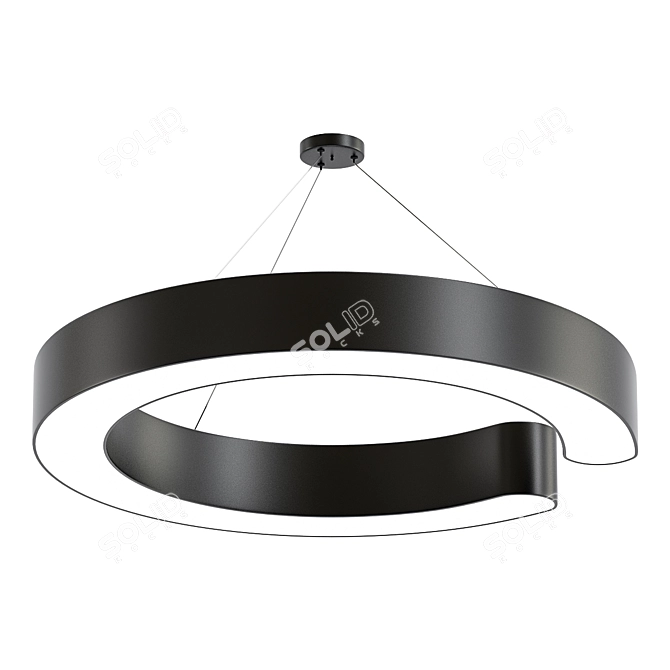 Title: Modern LED Suspension Lighting 3D model image 1