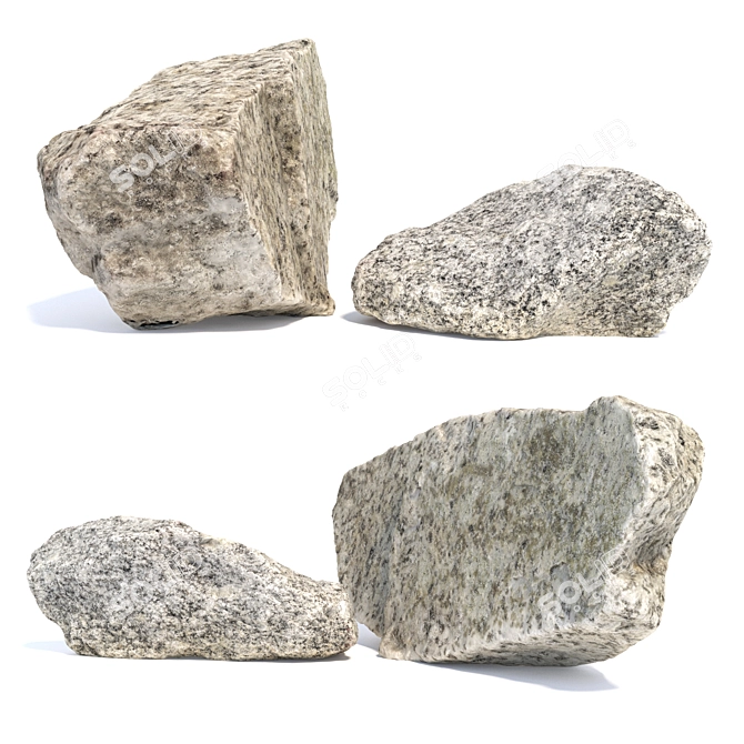 360° Scanned Landscape Stones 3D model image 2