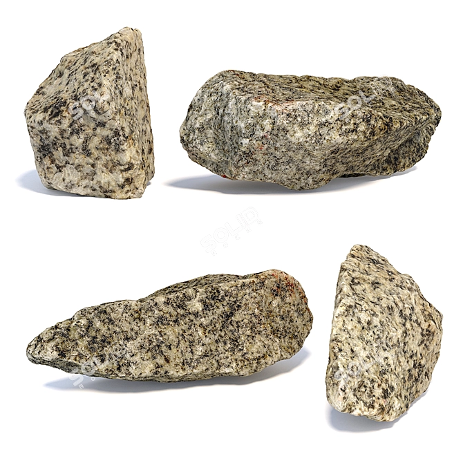 360 Degree Scanned Stones for Landscaping 3D model image 1