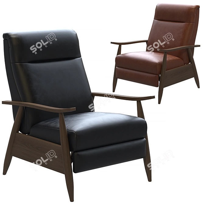 Solaris Recliner: Ultimate Comfort & Style 3D model image 1