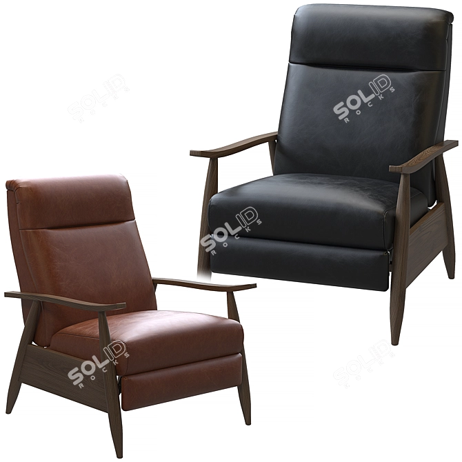 Solaris Recliner: Ultimate Comfort & Style 3D model image 2