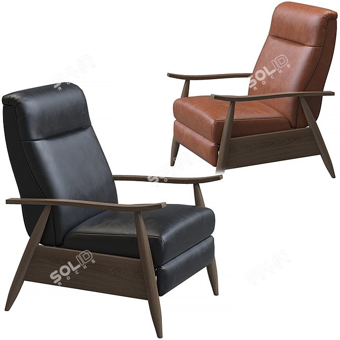 Solaris Recliner: Ultimate Comfort & Style 3D model image 3