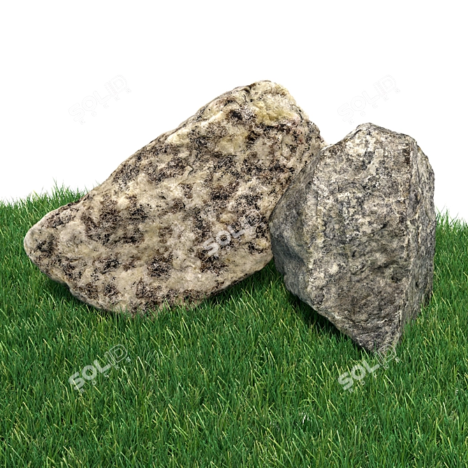 Landscape Stones: Detailed Texture, 360° Scanned 3D model image 4