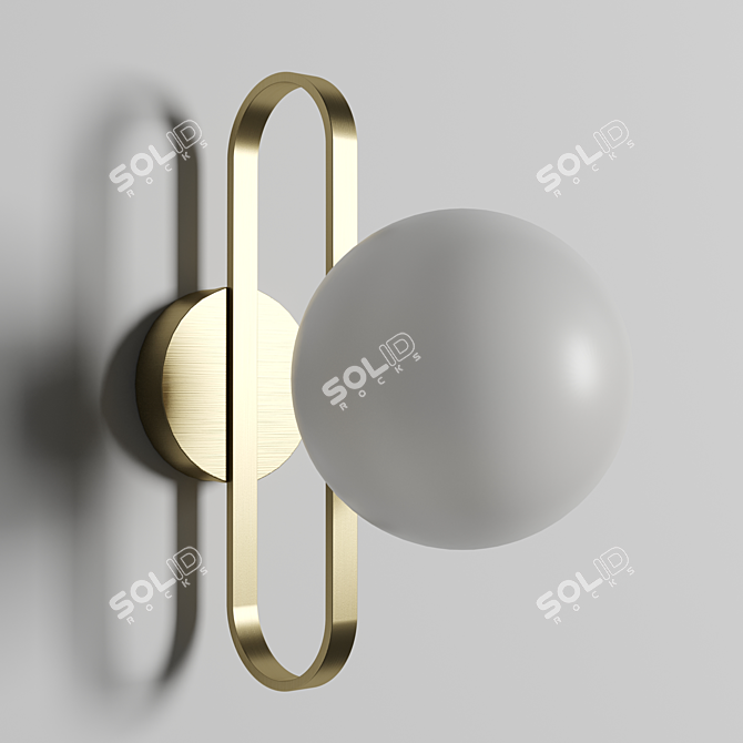 Sleek Nordic Wall Sconce 'Amara' 3D model image 4