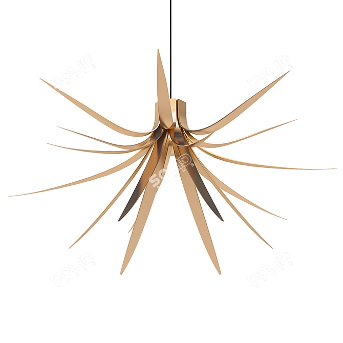 Elegant Iris Pendant 3D model image 1