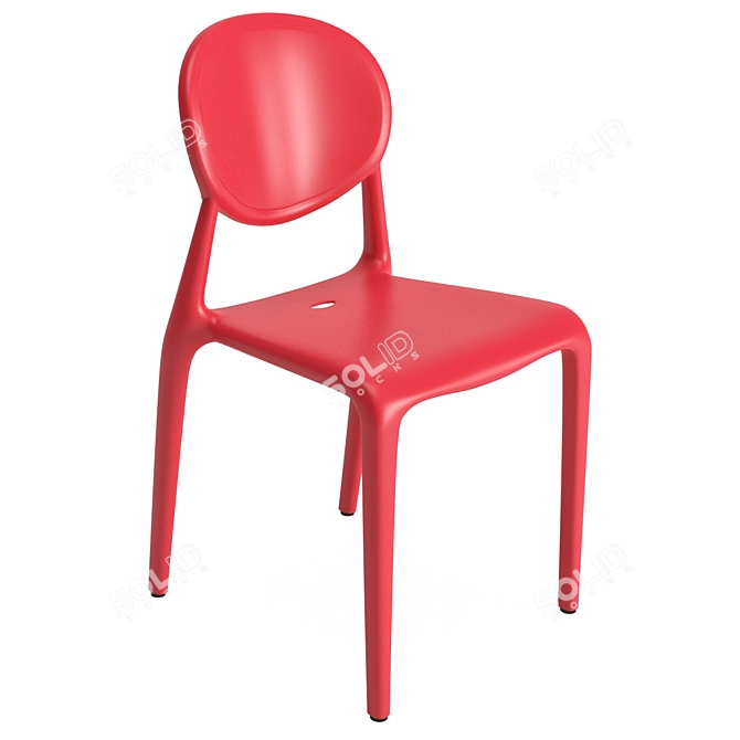 Gio Stackable Chair: Lightweight and Durable 3D model image 1