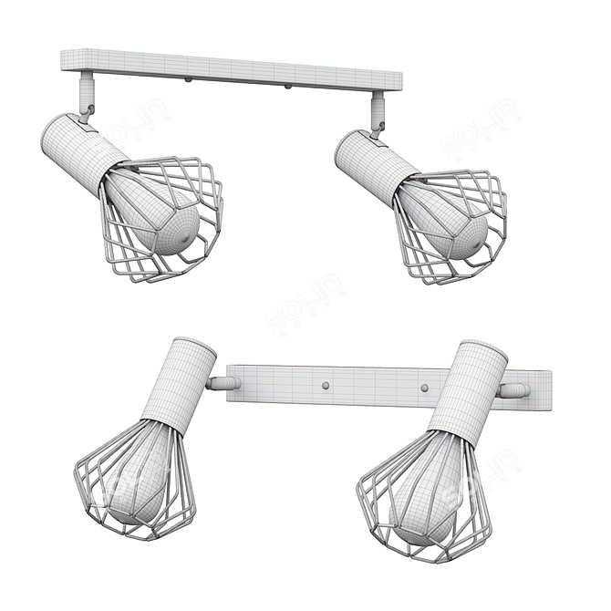 Elegant Diadem Ceiling Lamp 3D model image 2