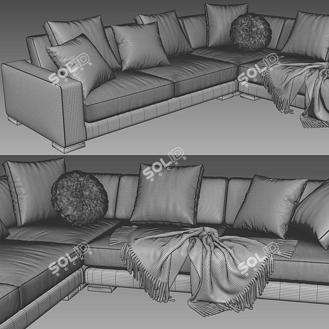 Marac Avana L-Shaped Sofa 3D model image 4