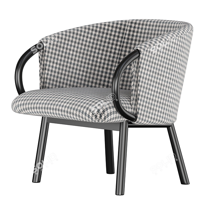 Modern ZANT 04 Armchair: Sleek & Stylish 3D model image 1