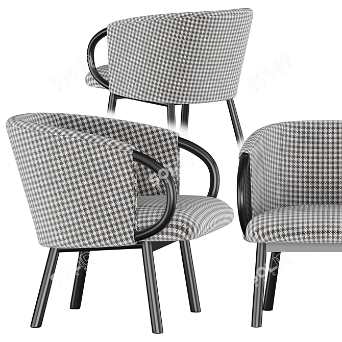 Modern ZANT 04 Armchair: Sleek & Stylish 3D model image 4