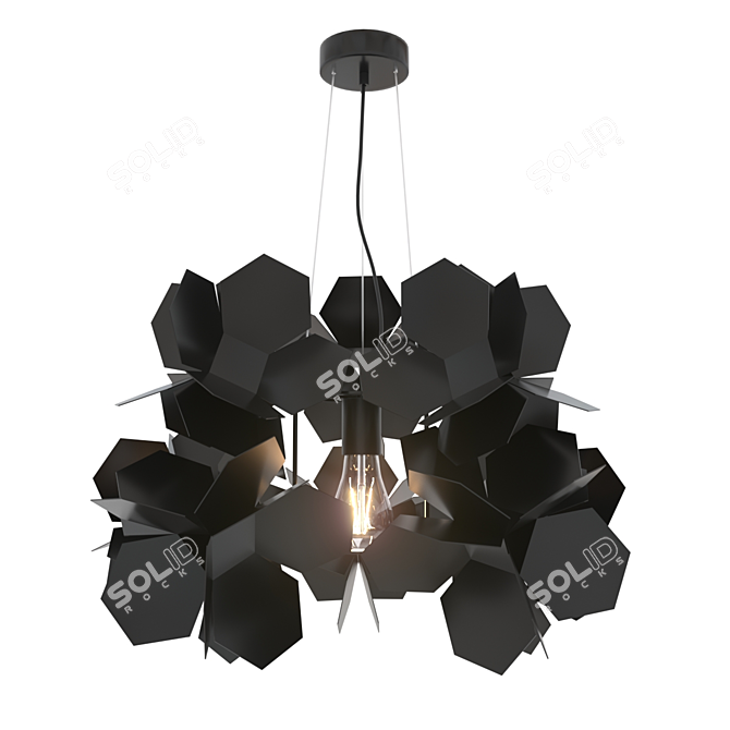 Elegant Blossom Ceiling Chandelier 3D model image 1