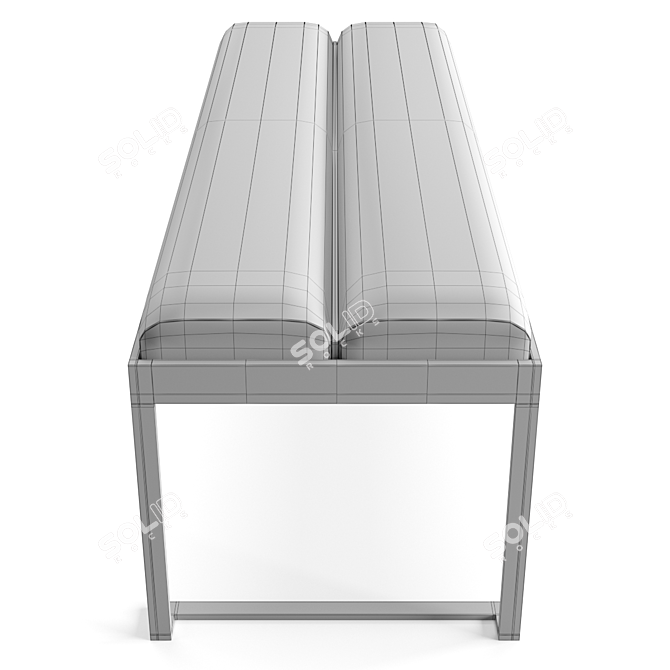 Luxurious Fendi Lambert Bench - Elegant and Exquisite 3D model image 6