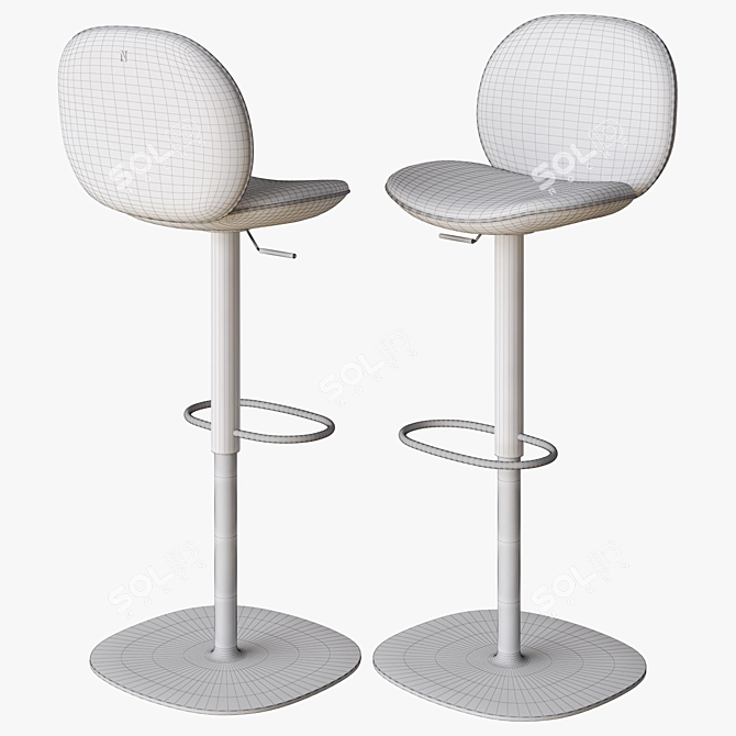 Natuzzi Dove Stool: Modern Elegance 3D model image 3