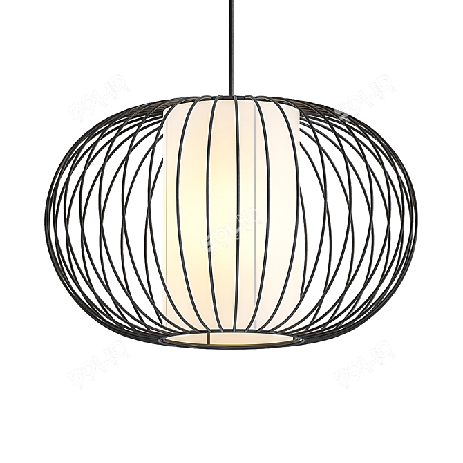 Gauze Cage Pendant Light 3D model image 1