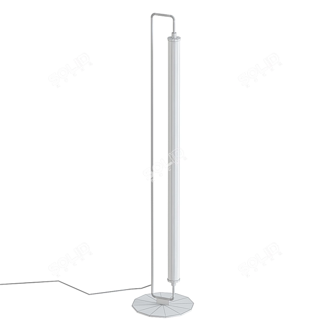 Sleek Metal Floor Lamp 3D model image 2