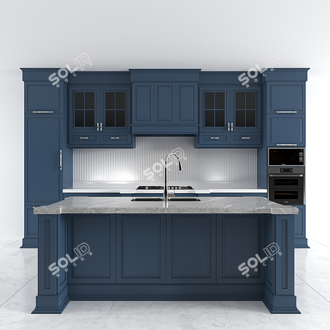 Essential Classic Kitchen Set 3D model image 1