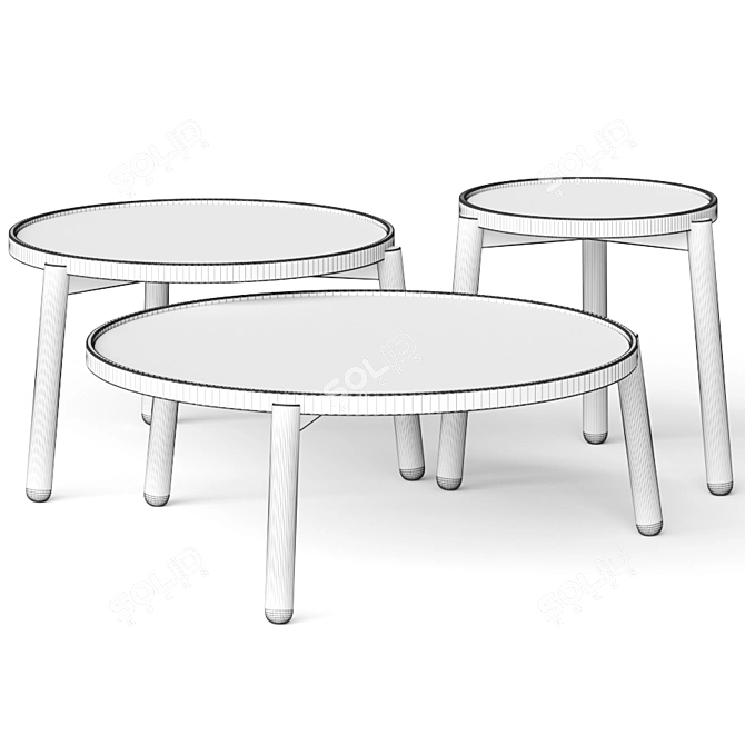 Kendo Van Coffee Tables: Stylish & Versatile 3D model image 3