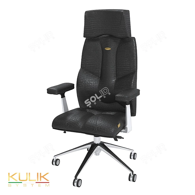 Exotic Luxury: OM Kulik System CROCO Ergonomic Chair 3D model image 1