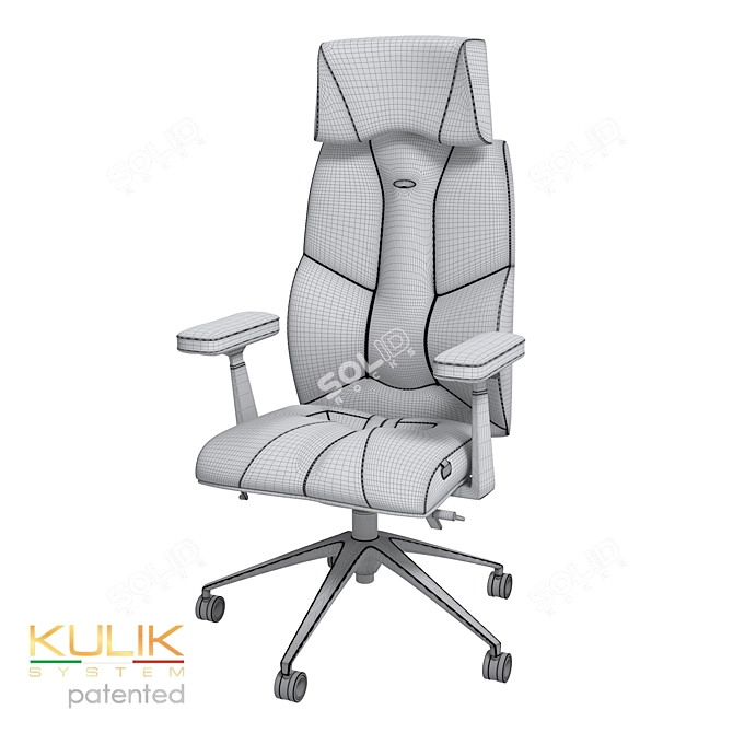 Exotic Luxury: OM Kulik System CROCO Ergonomic Chair 3D model image 4