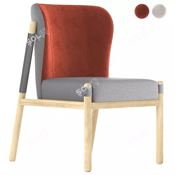 Sleek Katana Chair: Modern Elegance for Your Space 3D model image 1