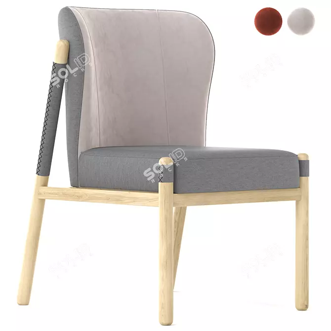 Sleek Katana Chair: Modern Elegance for Your Space 3D model image 2