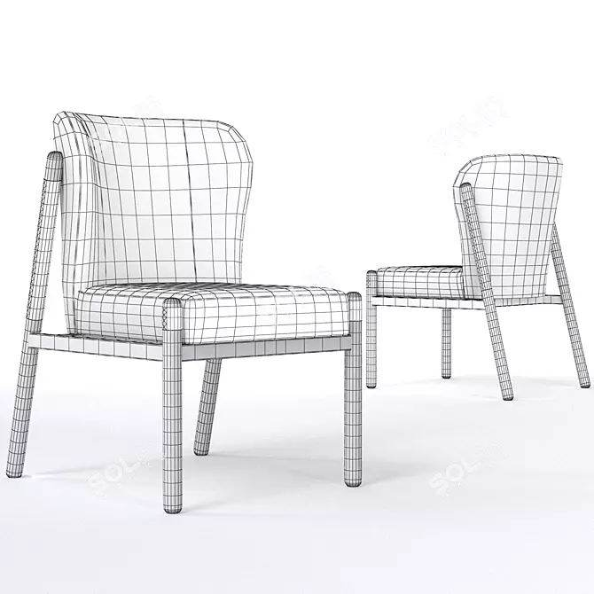 Sleek Katana Chair: Modern Elegance for Your Space 3D model image 6