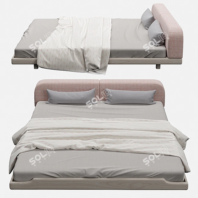 Elegant Eclair Bed by Zeitraum 3D model image 3