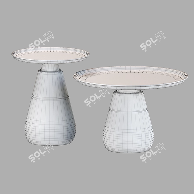 Modern Compact Table for V-Ray Users 3D model image 2