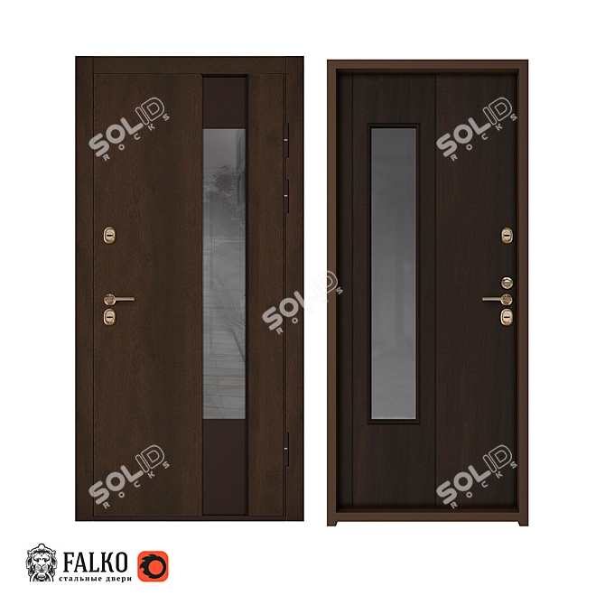 Elegant 800: Exquisite Custom Door - FALKO 3D model image 1