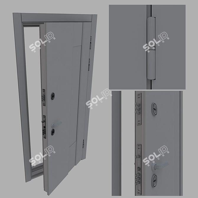 Elegant 800: Exquisite Custom Door - FALKO 3D model image 3