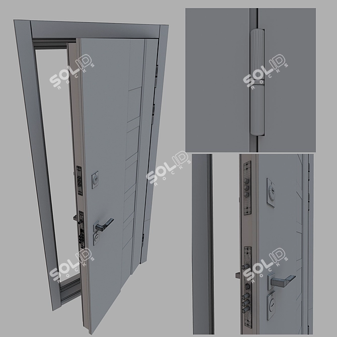 Siberian Elegance 810 OM: Perfectly Crafted Custom Doors 3D model image 3