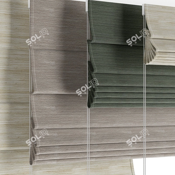 Designer Roman Shades - 36 Inch 3D model image 3