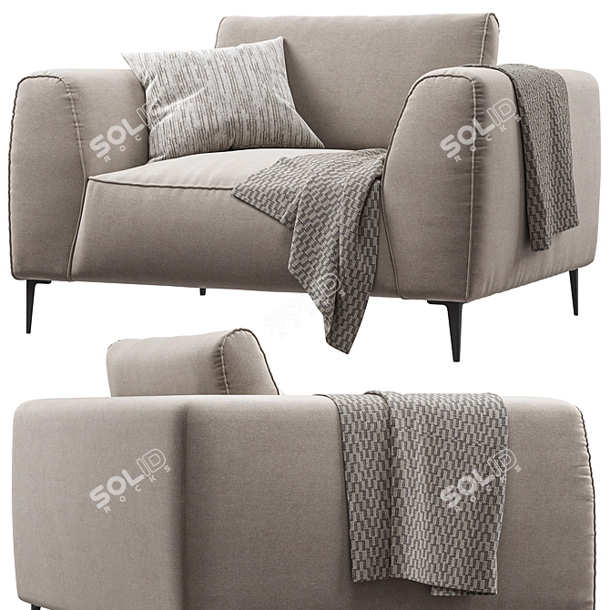 Chateau dAx Dudy: Stylish Fabric Sofas 3D model image 3