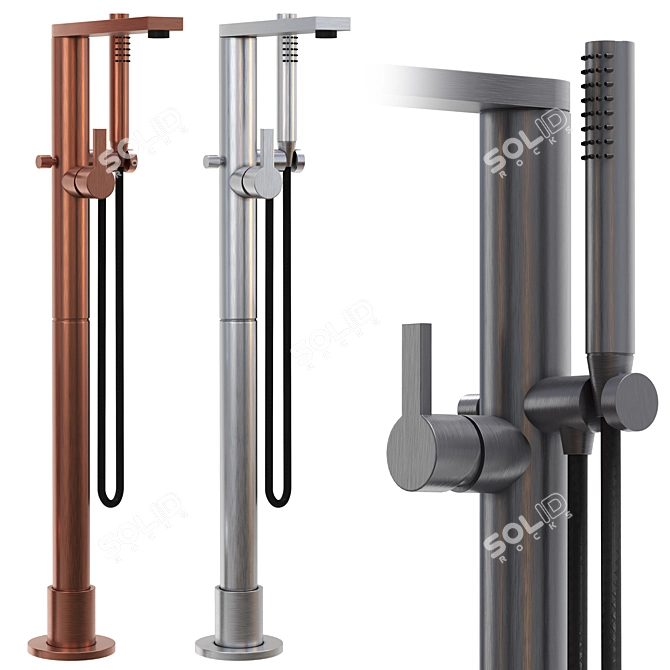 Modern Geda IKO Faucet Set 3D model image 3