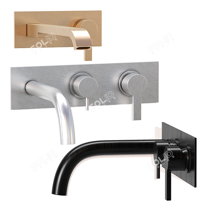 Modern Geda IKO Faucet Set 3D model image 4