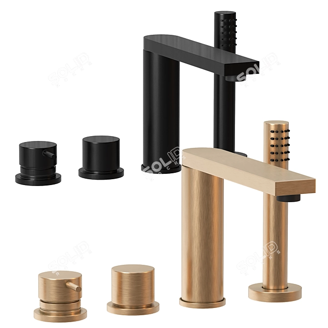 Modern Geda IKO Faucet Set 3D model image 6