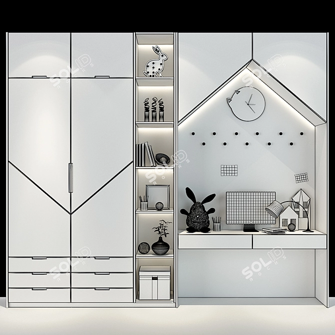 Kids' Furniture Collection 0343 3D model image 2