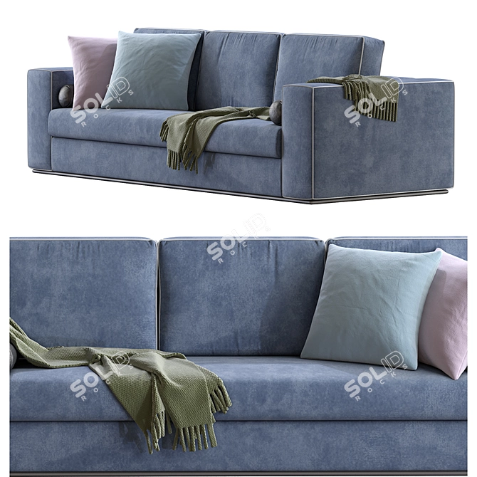 Elegant Alhambra Sofa: Luxurious Comfort for Your Home. 3D model image 3