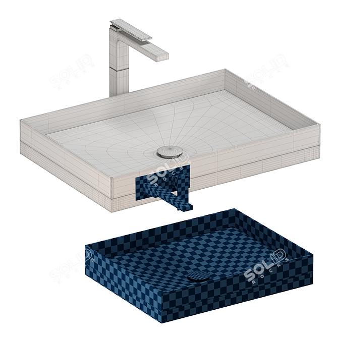 Luxury Crystal Washbasin: Artelinea Design 3D model image 4