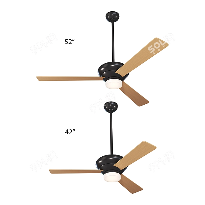 Altus Standard Ceiling Fan: Sleek, Modern Design 3D model image 2