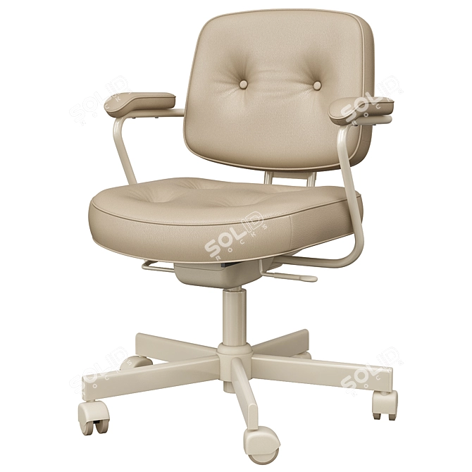 Ergonomic Grann Beige Office Chair 3D model image 1