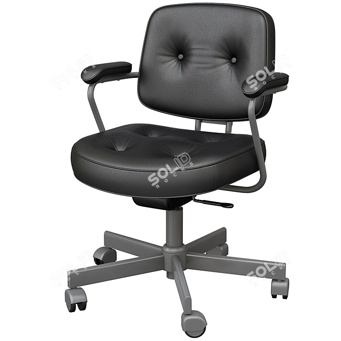 Ergonomic Grann Beige Office Chair 3D model image 5